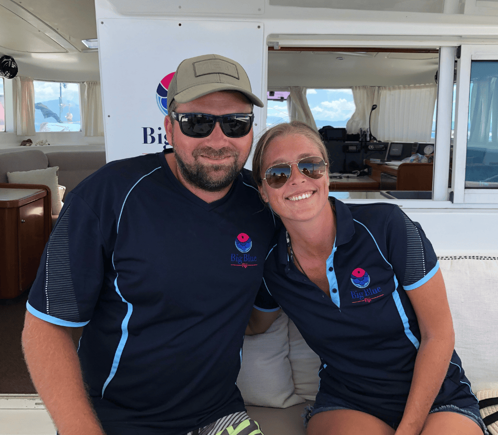 Laura and Joe from Grand Bleu Fiji Laura and Joe from Grand Bleu Fiji